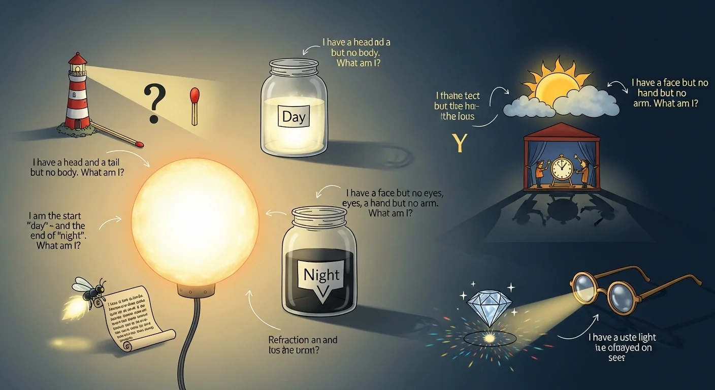 Gas Water Light Riddle 185+ Mind-Bending Tricky Riddles About Light That Spark Curiosity and Fun