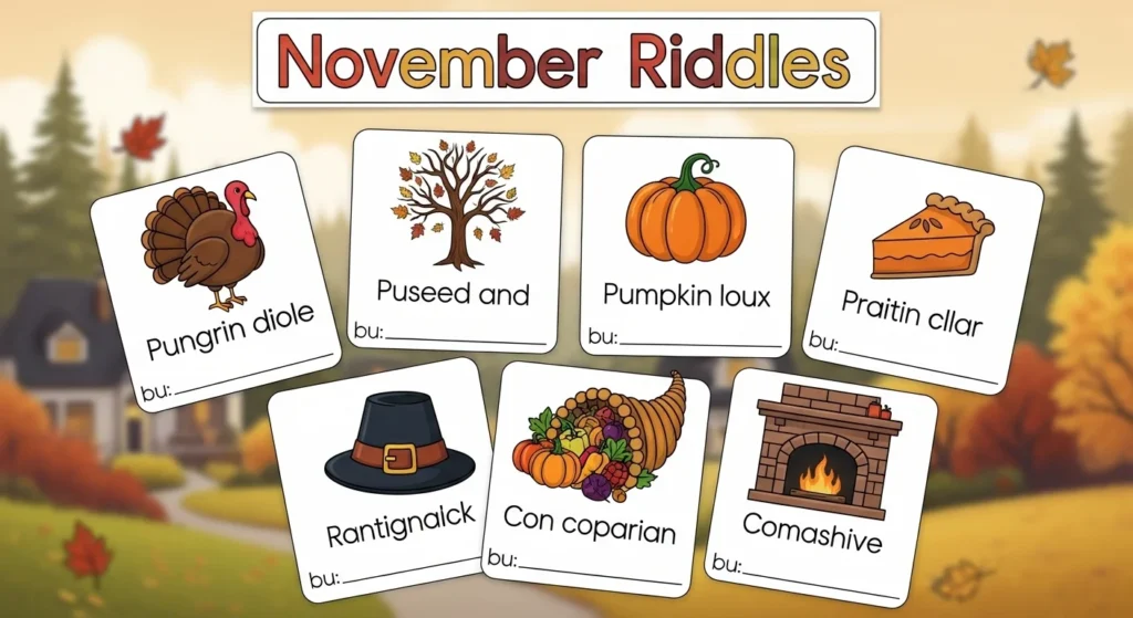 November Riddles for Students