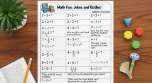 math fun jokes and riddles worksheet answers
