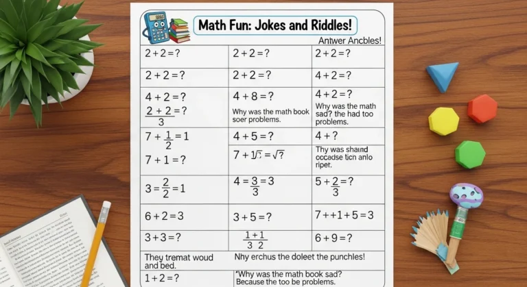 math fun jokes and riddles worksheet answers