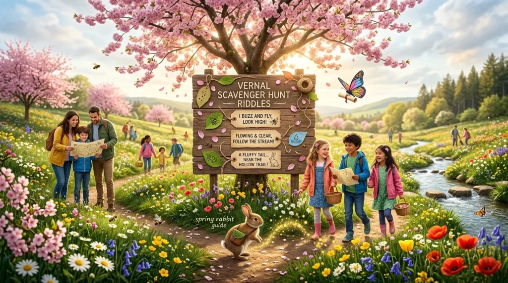 vernal scavenger hunt riddles