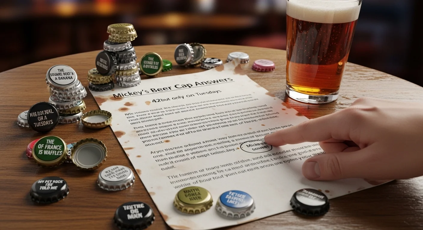 's beer cap answers pdf