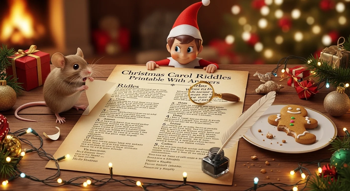 Christmas Carol Riddles Printable With Answers