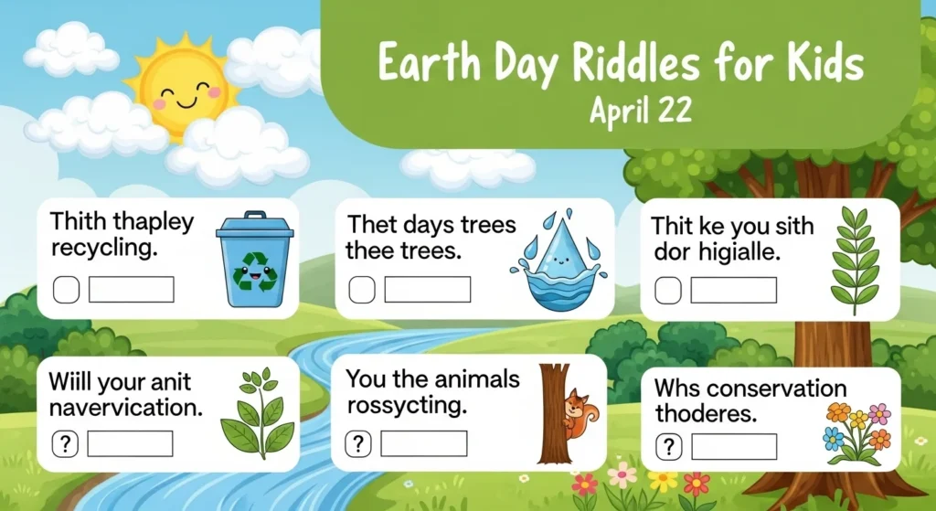 Earth Day Riddles for Kids April 22