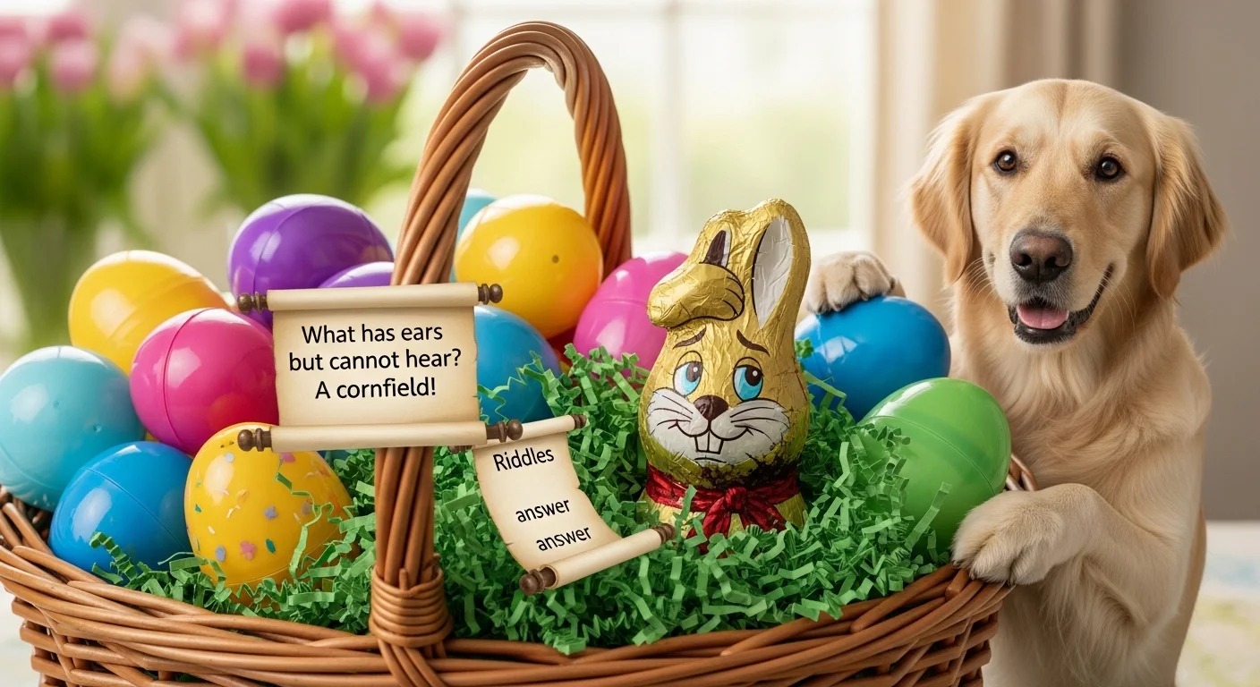 Easter basket hiding riddles with answers