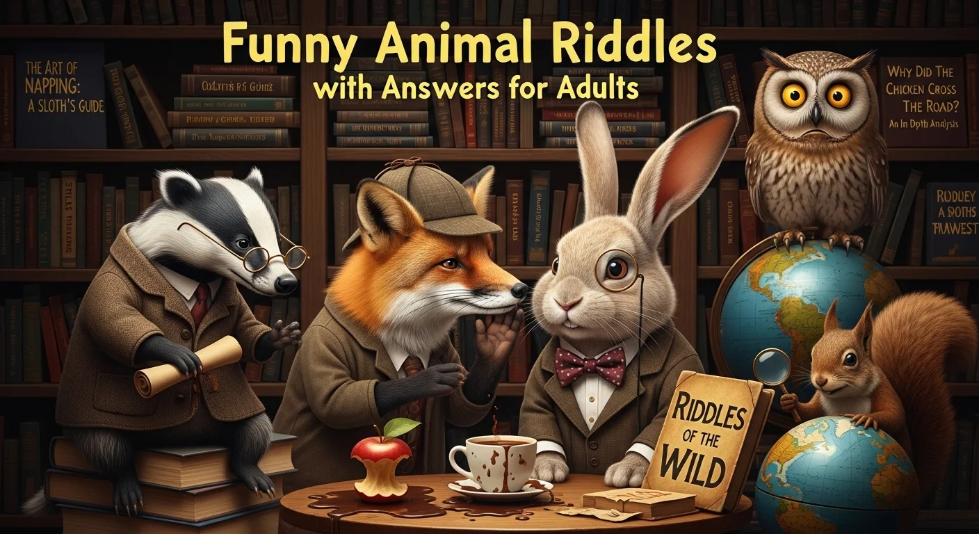 Funny Animal Riddles with Answers for Adults