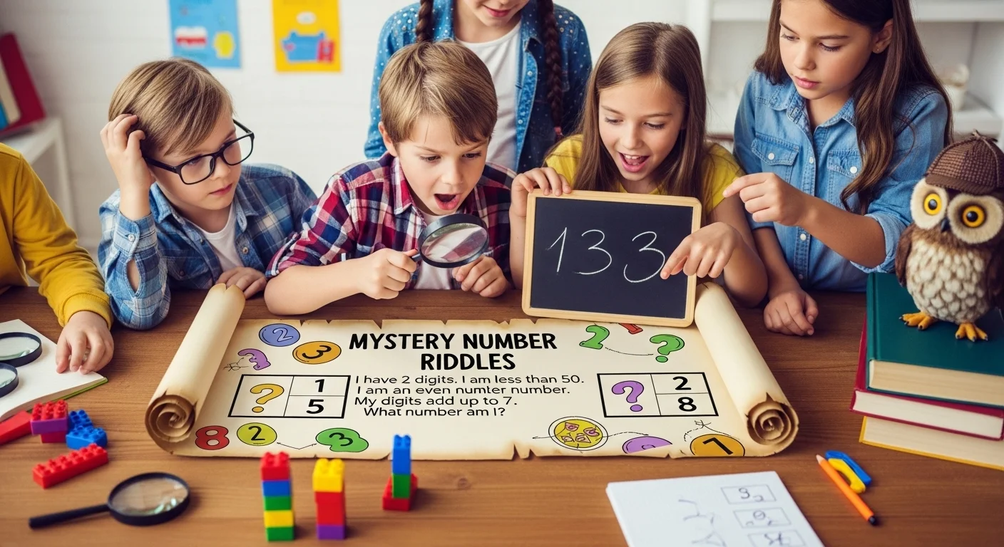 Mystery number riddles with answers for kids