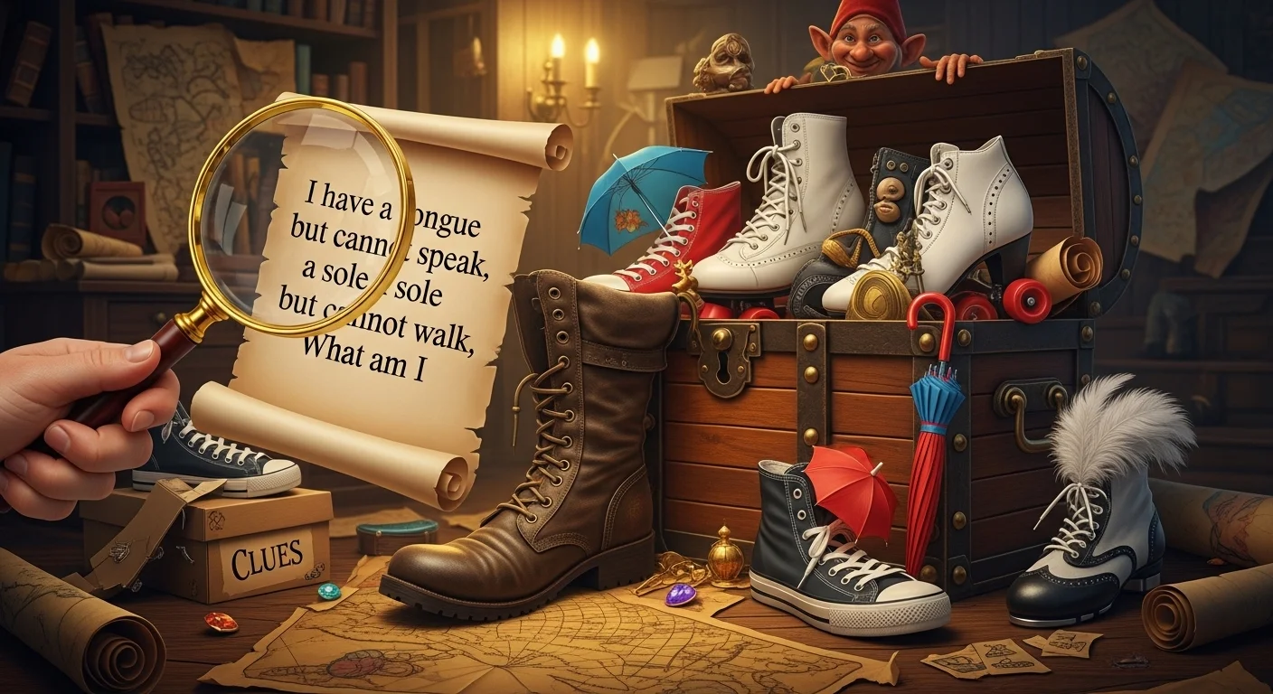 Shoe riddles for treasure hunt