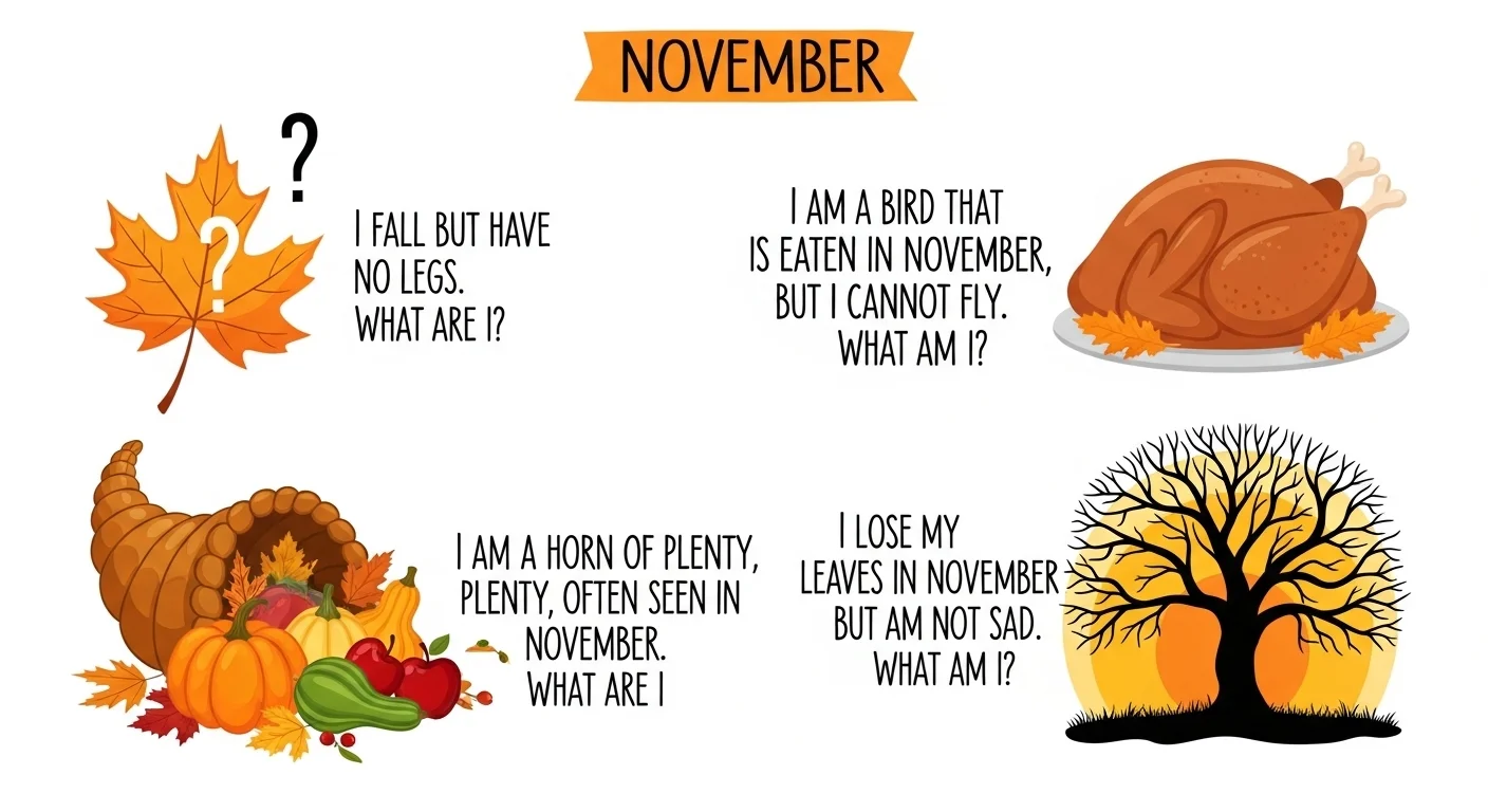 November riddles for students with answers