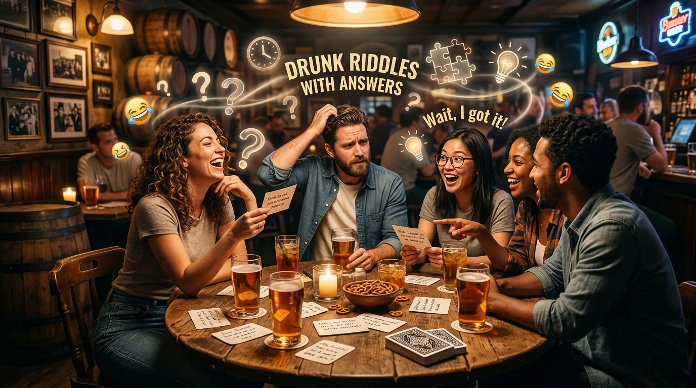 Drunk riddles with answers