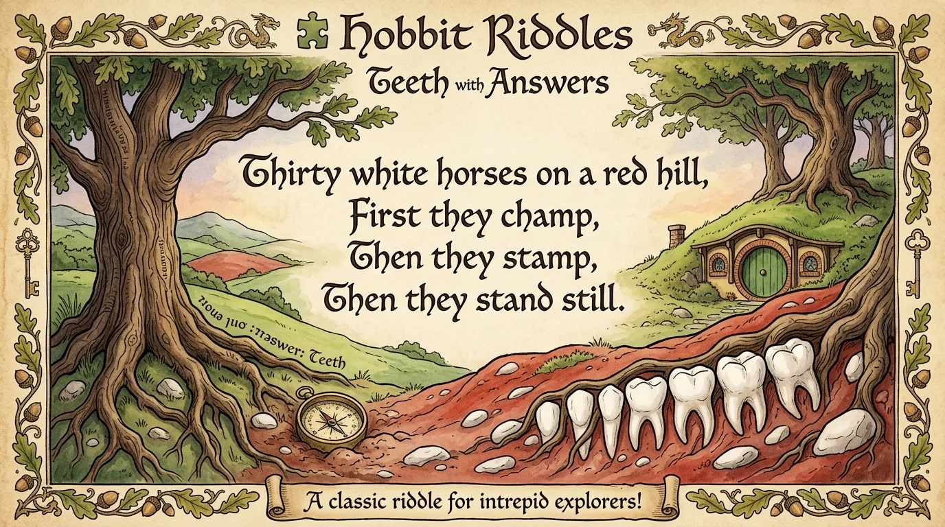 Hobbit Riddles Teeth with Answers