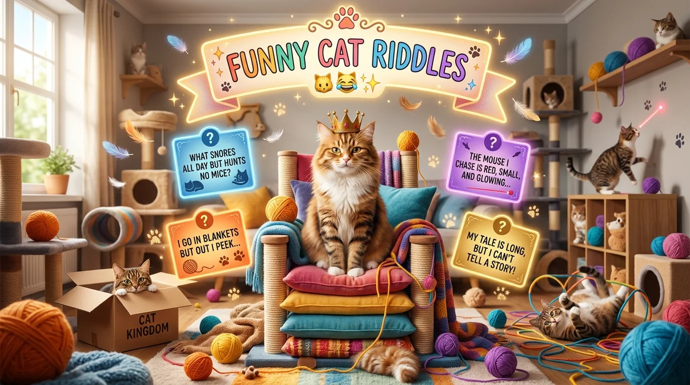 Funny Cat Riddles With Answers for Kids